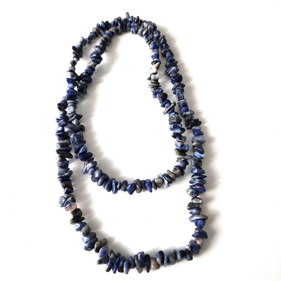 Lapis Lazuli chip necklace - Picture 2 of 8